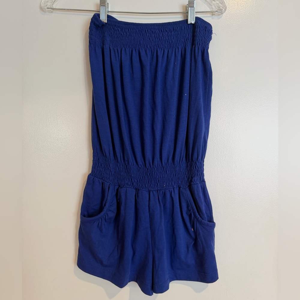 Strapless Blue Romper